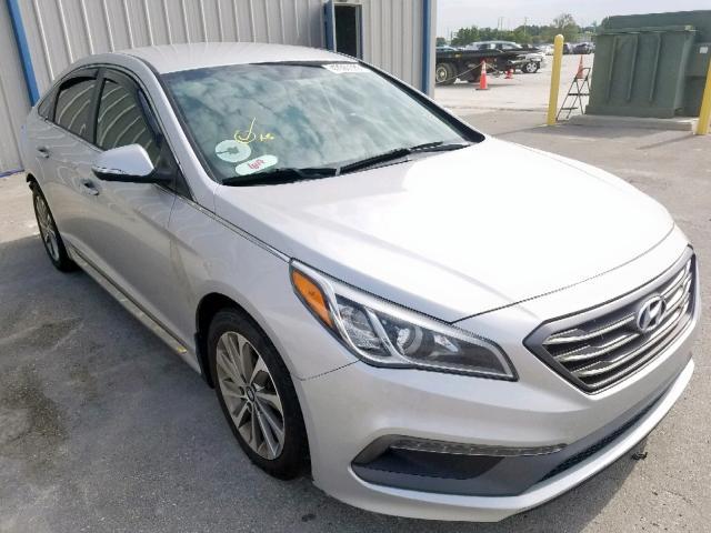 5NPE34AF7FH239161 - 2015 HYUNDAI SONATA SPO SILVER photo 1