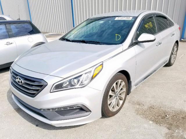 5NPE34AF7FH239161 - 2015 HYUNDAI SONATA SPO SILVER photo 2