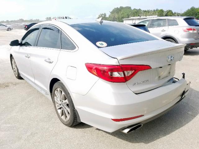 5NPE34AF7FH239161 - 2015 HYUNDAI SONATA SPO SILVER photo 3