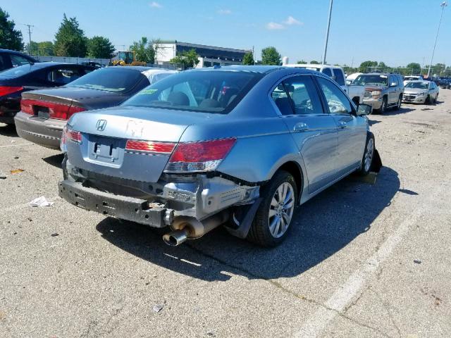 1HGCP2F86CA109712 - 2012 HONDA ACCORD EXL BLUE photo 4