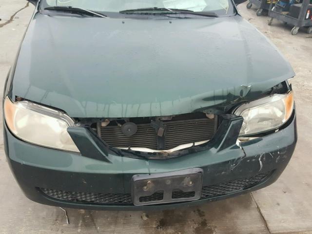 JM1BJ225221582562 - 2002 MAZDA PROTEGE DX GREEN photo 9