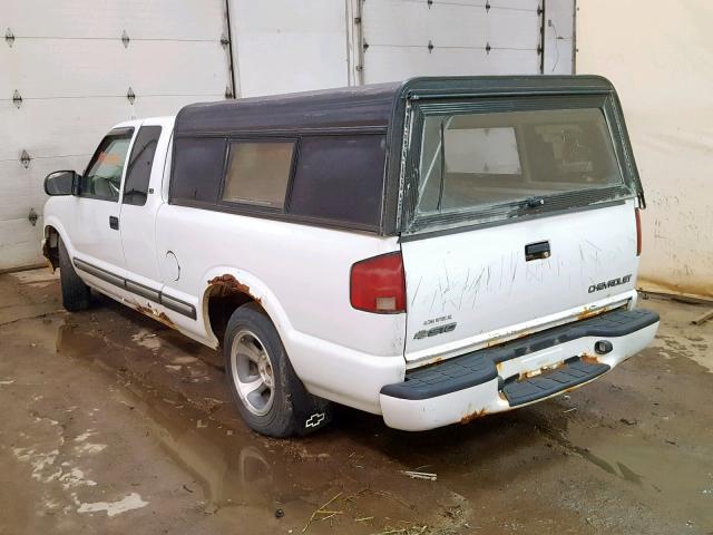 1GCCS195418142642 - 2001 CHEVROLET .S10 WHITE photo 3