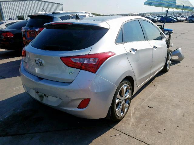 KMHD35LEXDU016973 - 2013 HYUNDAI ELANTRA GT SILVER photo 4