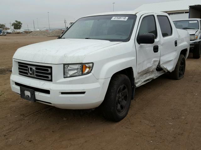 2HJYK16256H538849 - 2006 HONDA RIDGELINE WHITE photo 2