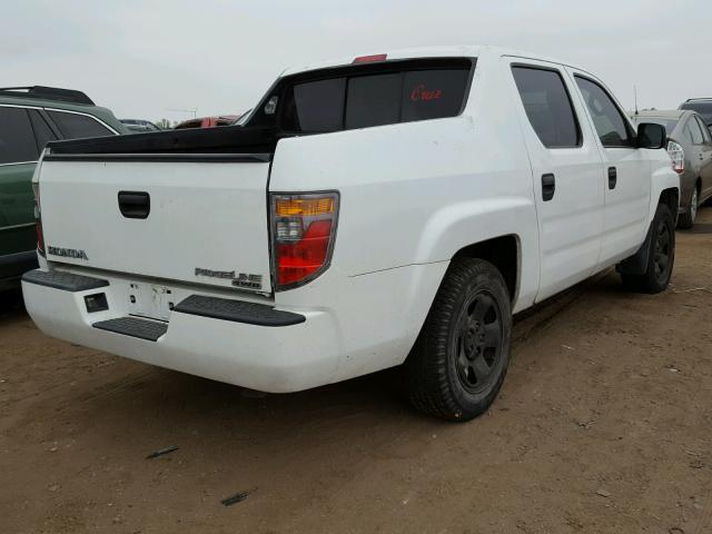 2HJYK16256H538849 - 2006 HONDA RIDGELINE WHITE photo 4