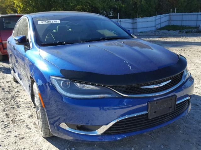 1C3CCCABXFN584297 - 2015 CHRYSLER 200 LIMITE BLUE photo 1