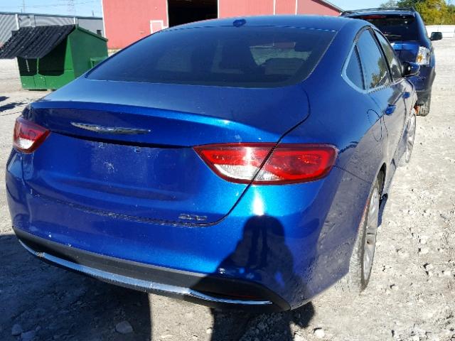 1C3CCCABXFN584297 - 2015 CHRYSLER 200 LIMITE BLUE photo 4