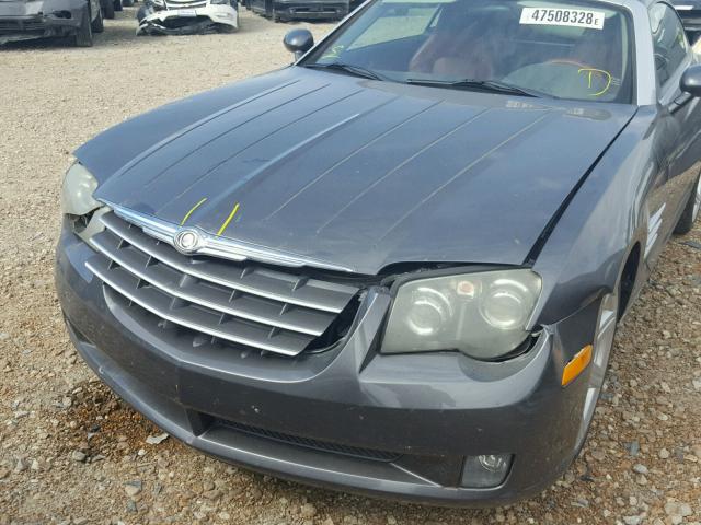 1C3AN69LX4X023955 - 2004 CHRYSLER CROSSFIRE GRAY photo 9