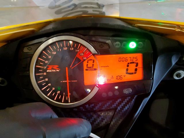 JS1GR7MA7C2100616 - 2012 SUZUKI GSX750 YELLOW photo 7