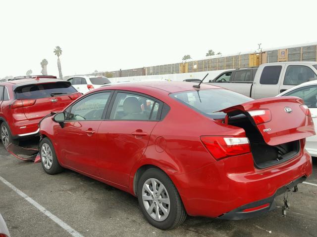 KNADM4A39F6529004 - 2015 KIA RIO LX RED photo 3