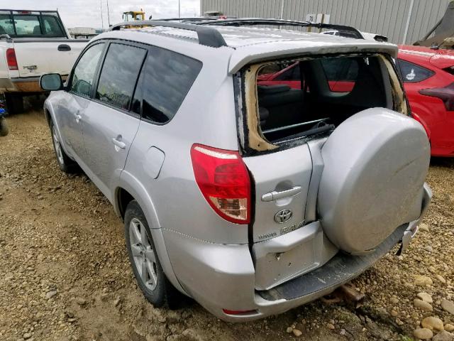 JTMBK31V476027854 - 2007 TOYOTA RAV4 LIMIT SILVER photo 3