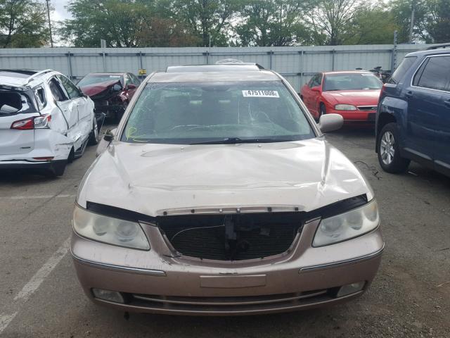 KMHFC46F96A106210 - 2006 HYUNDAI AZERA SE GOLD photo 9