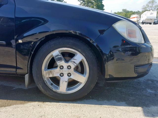 1G1AL15F367813307 - 2006 CHEVROLET COBALT LT BLACK photo 9