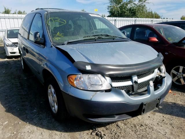 1D4GP25R33B190157 - 2003 DODGE CARAVAN SE BLUE photo 1