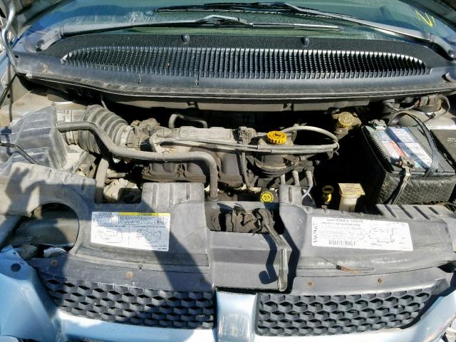 1D4GP25R33B190157 - 2003 DODGE CARAVAN SE BLUE photo 7