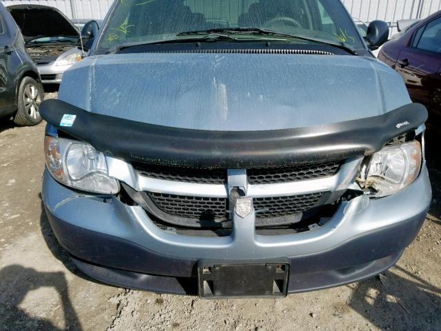 1D4GP25R33B190157 - 2003 DODGE CARAVAN SE BLUE photo 9