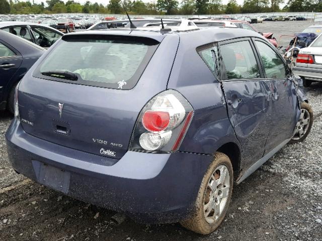 5Y2SM67049Z432699 - 2009 PONTIAC VIBE BLUE photo 4