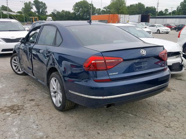 1VWLA7A30KC001725 - 2019 VOLKSWAGEN PASSAT WOL BLUE photo 3