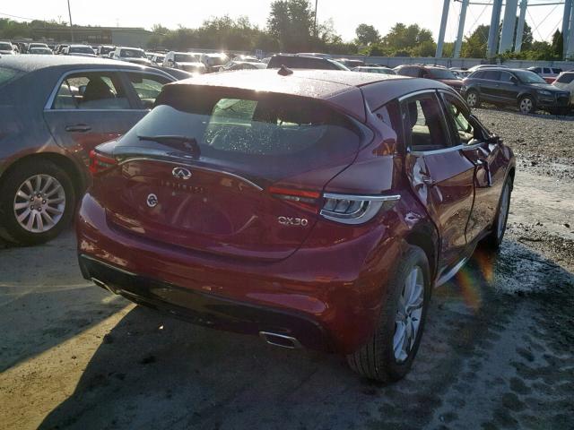 SJKCH5CP5JA005795 - 2018 INFINITI QX30 BASE RED photo 4