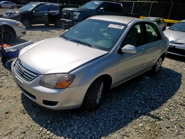 KNAFE222595619549 - 2009 KIA SPECTRA EX SILVER photo 2