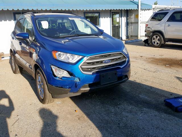 MAJ3P1TE7JC246488 - 2018 FORD ECOSPORT S BLUE photo 1