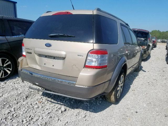 1FMDK02W88GA28625 - 2008 FORD TAURUS X S GOLD photo 4