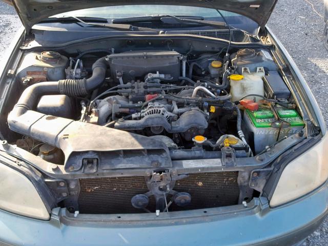 4S3BE635117206943 - 2001 SUBARU LEGACY L GREEN photo 7