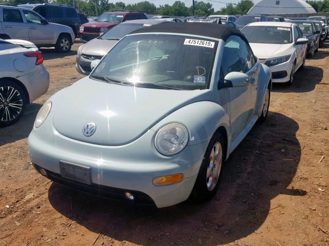 3VWCK21Y63M307372 - 2003 VOLKSWAGEN NEW BEETLE ლურჯი ფოტო 2