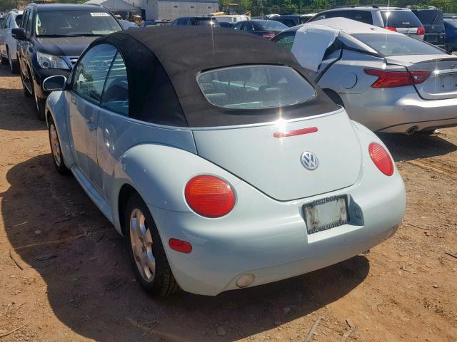 3VWCK21Y63M307372 - 2003 VOLKSWAGEN NEW BEETLE ლურჯი ფოტო 3