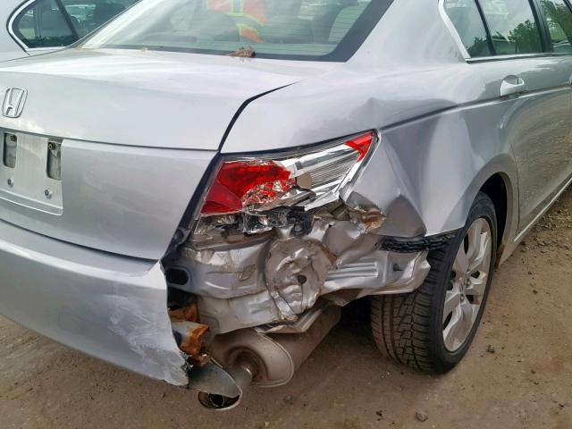 1HGCP26838A062307 - 2008 HONDA ACCORD EXL SILVER photo 9