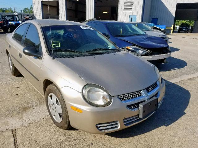 1B3ES26C53D135485 - 2003 DODGE NEON SE BEIGE photo 1