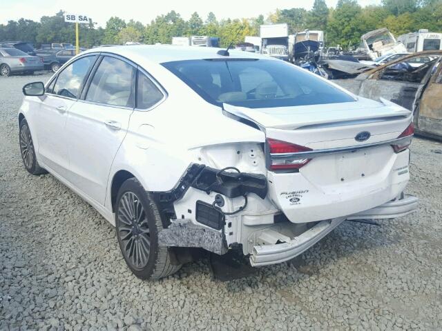 3FA6P0K90HR114843 - 2017 FORD FUSION TIT WHITE photo 3