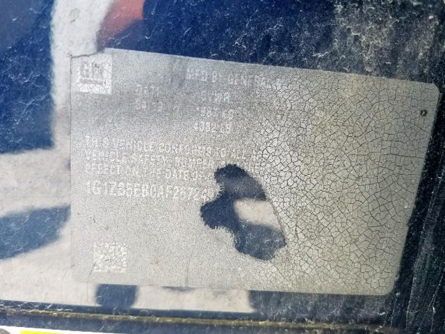 1G1ZB5EB0AF267249 - 2010 CHEVROLET MALIBU LS BLUE photo 10