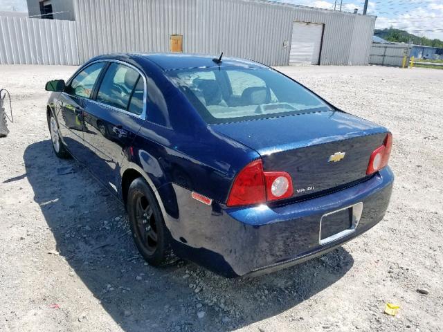 1G1ZB5EB0AF267249 - 2010 CHEVROLET MALIBU LS BLUE photo 3