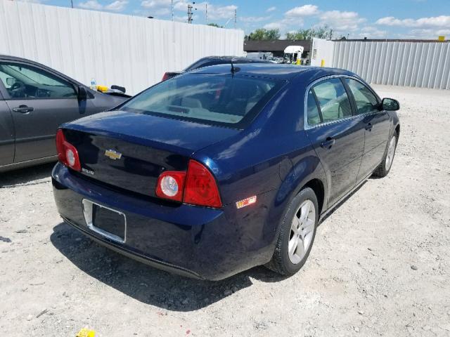 1G1ZB5EB0AF267249 - 2010 CHEVROLET MALIBU LS BLUE photo 4