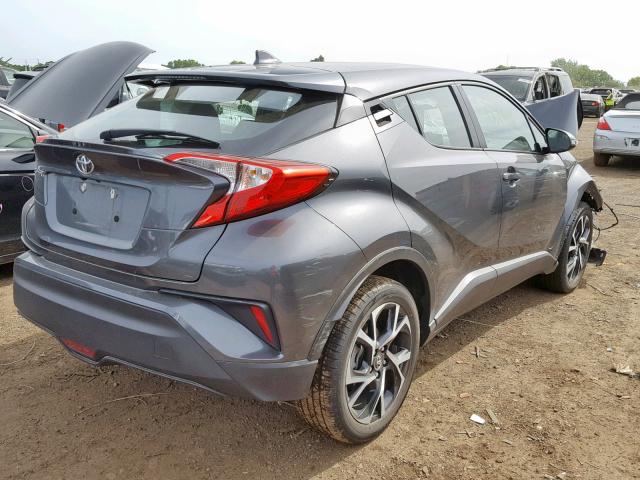 NMTKHMBX8JR063251 - 2018 TOYOTA C-HR XLE GRAY photo 4