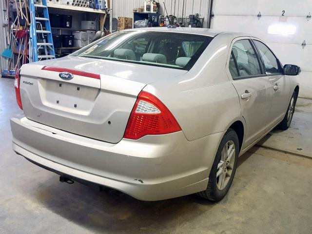 3FAHP0GA2AR145013 - 2010 FORD FUSION S TAN photo 4