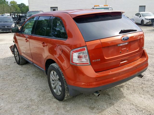 2FMDK38CX8BA69778 - 2008 FORD EDGE SEL ORANGE photo 3