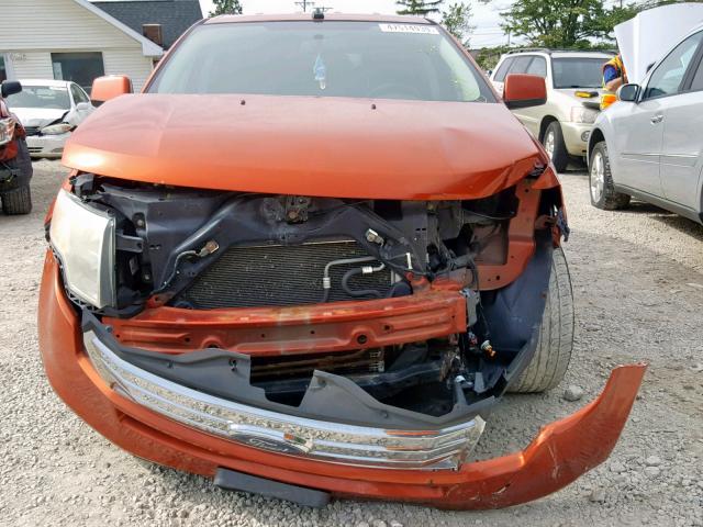 2FMDK38CX8BA69778 - 2008 FORD EDGE SEL ORANGE photo 9