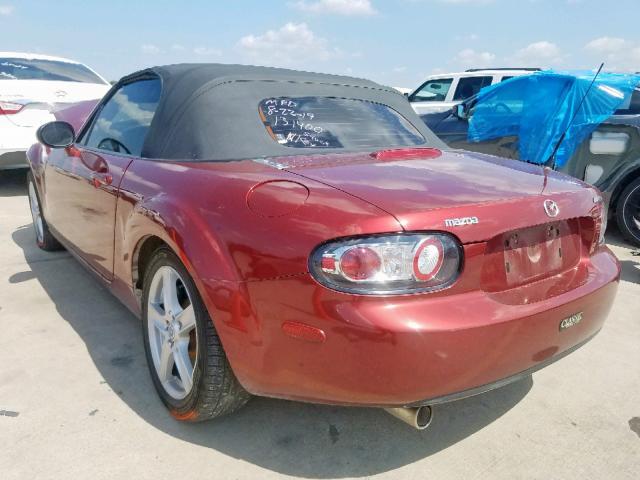 JM1NC25F070131400 - 2007 MAZDA MX-5 MIATA MAROON photo 3