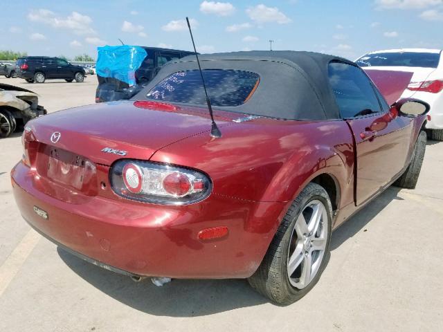 JM1NC25F070131400 - 2007 MAZDA MX-5 MIATA MAROON photo 4