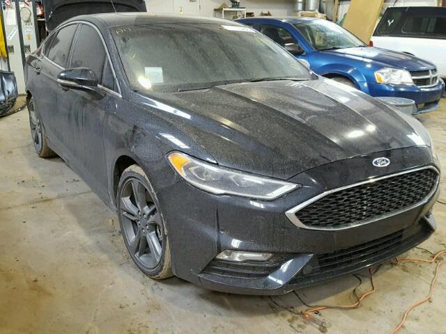 3FA6P0VP3HR376561 - 2017 FORD FUSION SPO BLACK photo 1