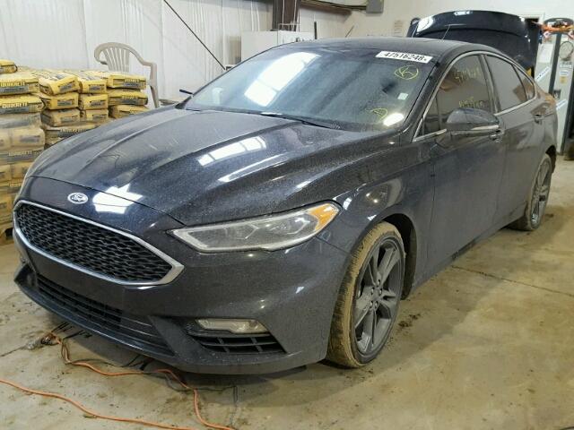 3FA6P0VP3HR376561 - 2017 FORD FUSION SPO BLACK photo 2