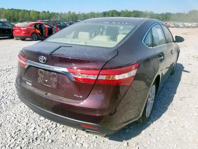 4T1BK1EB3DU005500 - 2013 TOYOTA AVALON BAS BURGUNDY photo 4