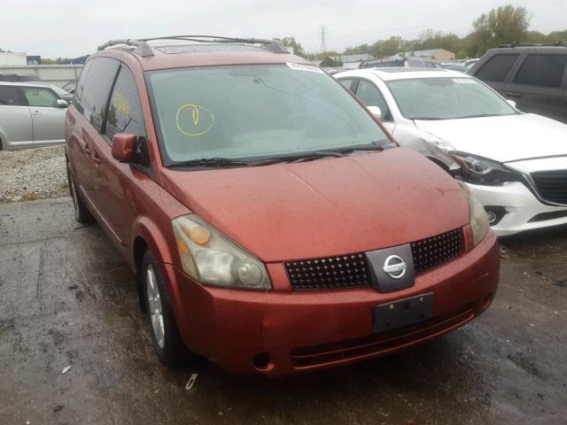 5N1BV28U04N360578 - 2004 NISSAN QUEST S RED photo 1