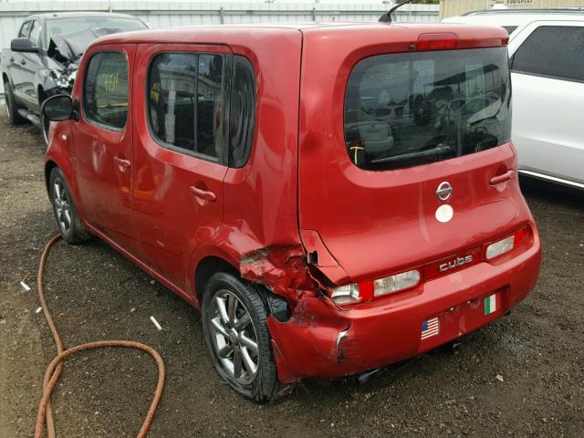 JN8AZ28R99T112403 - 2009 NISSAN CUBE BASE RED photo 3