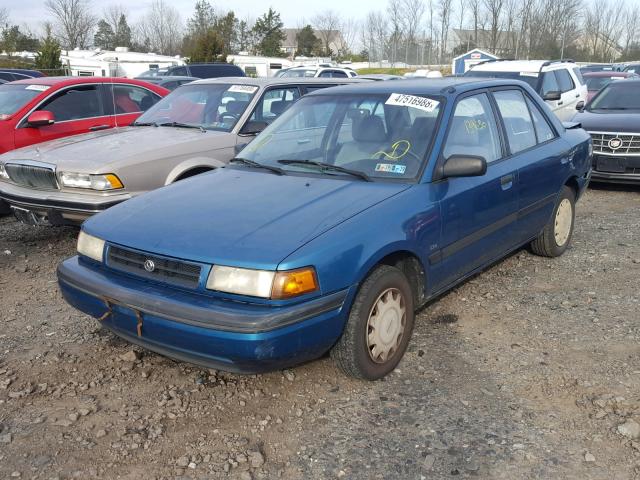 JM1BG2247P0631869 - 1993 MAZDA PROTEGE DX BLUE photo 2