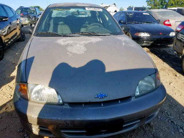 1G1JC524X27434454 - 2002 CHEVROLET CAVALIER B GOLD photo 9