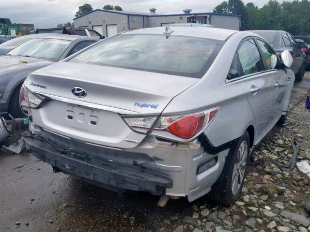 KMHEC4A4XDA090050 - 2013 HYUNDAI SONATA HYB SILVER photo 4