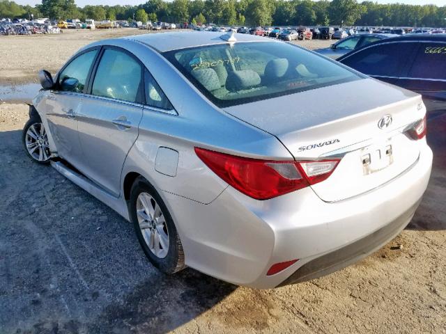 5NPEB4AC2EH900389 - 2014 HYUNDAI SONATA GLS SILVER photo 3